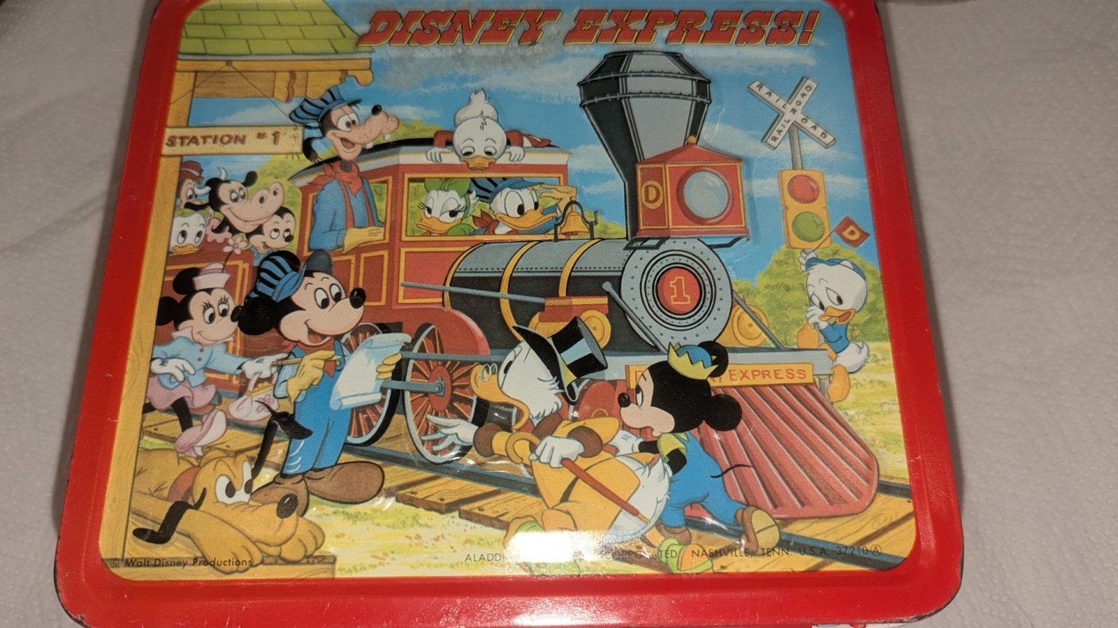 Vintage 1979 Disney Express Metal Lunchbox NO THERMOS Vintage 1979 Disney Express Metal Lunchbox NO THERMOS