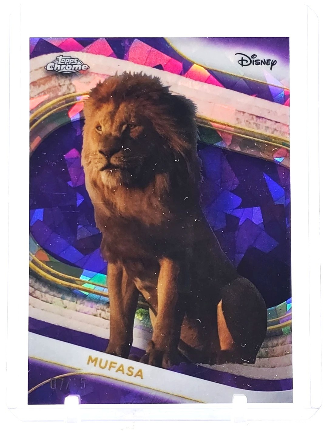 2025 Topps Chrome Disney Sapphire - Mufasa #198 Purple Sapphire 7/15