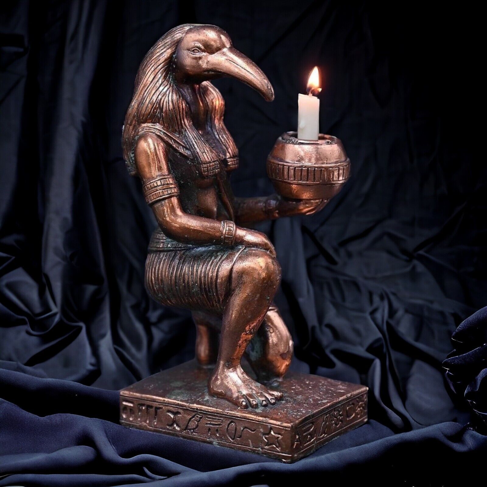 Exquisite God Thoth Statue | Handcrafted Egyptian Antique | Finest Stone Art