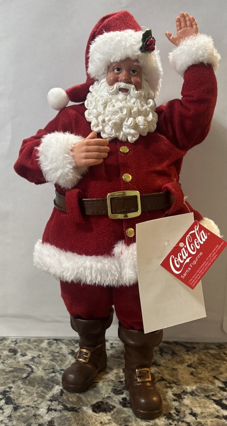 Coca Cola Santa Claus Holiday Tabletop Statue Figurine Christmas 10.5” Coca Cola Santa Claus Holiday Tabletop Statue Figurine Christmas 10.5”