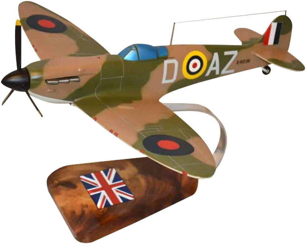 RAF Supermarine Spitfire MK.I Battle Of Britain Desk Model 1/24 WW2 SC Airplane