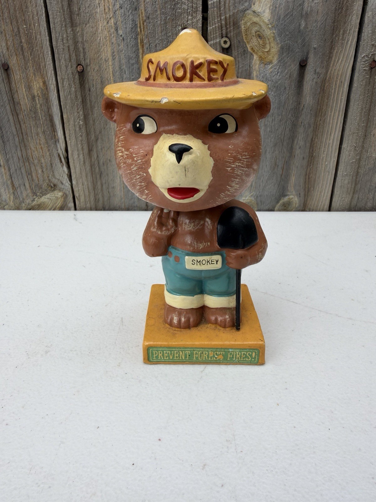 Vintage 1960\'s SMOKEY the BEAR Bobblehead Nodder Rare-Japan