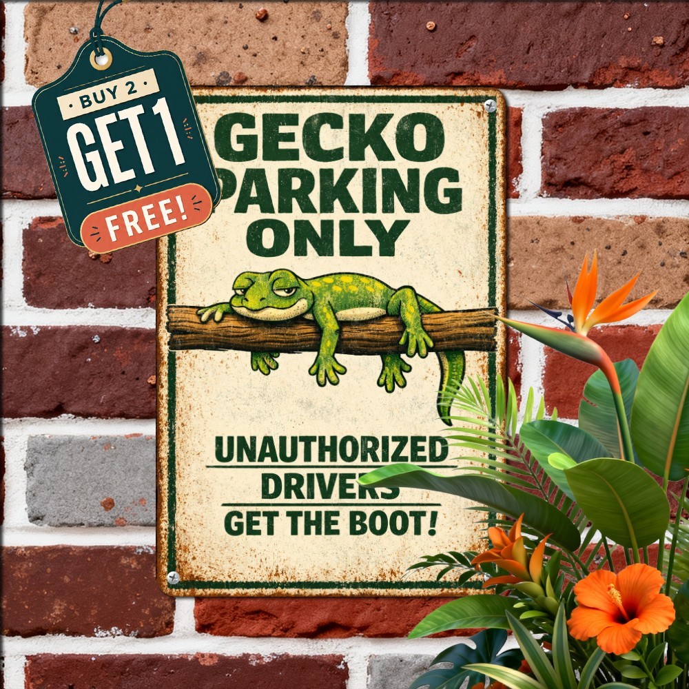 Frog Parking Only All Others Will Be Toad Retro Metal Tin Sign Decor 8x12