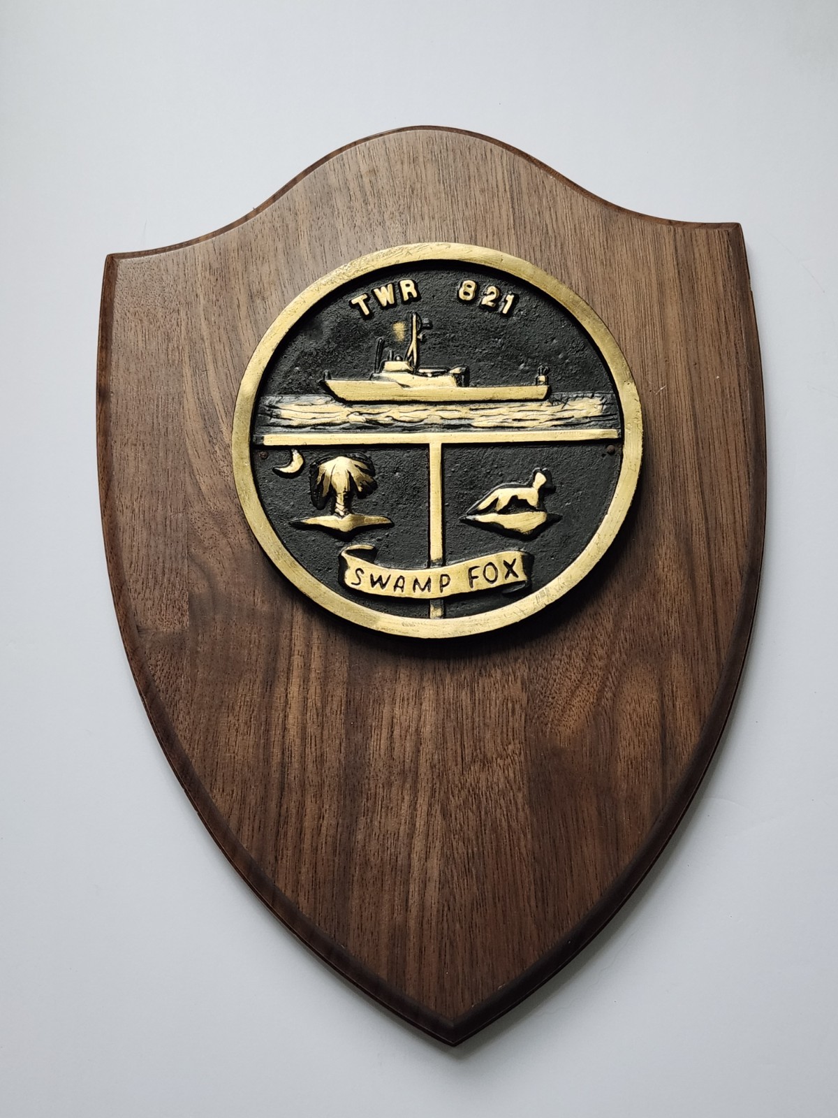 Vintage TWR-821 Swamp Fox Plaque USN US Navy - Heavy - Wood And Metal - Torpedo Vintage TWR-821 Swamp Fox Plaque USN US Navy - Heavy - Wood And Metal - Torpedo