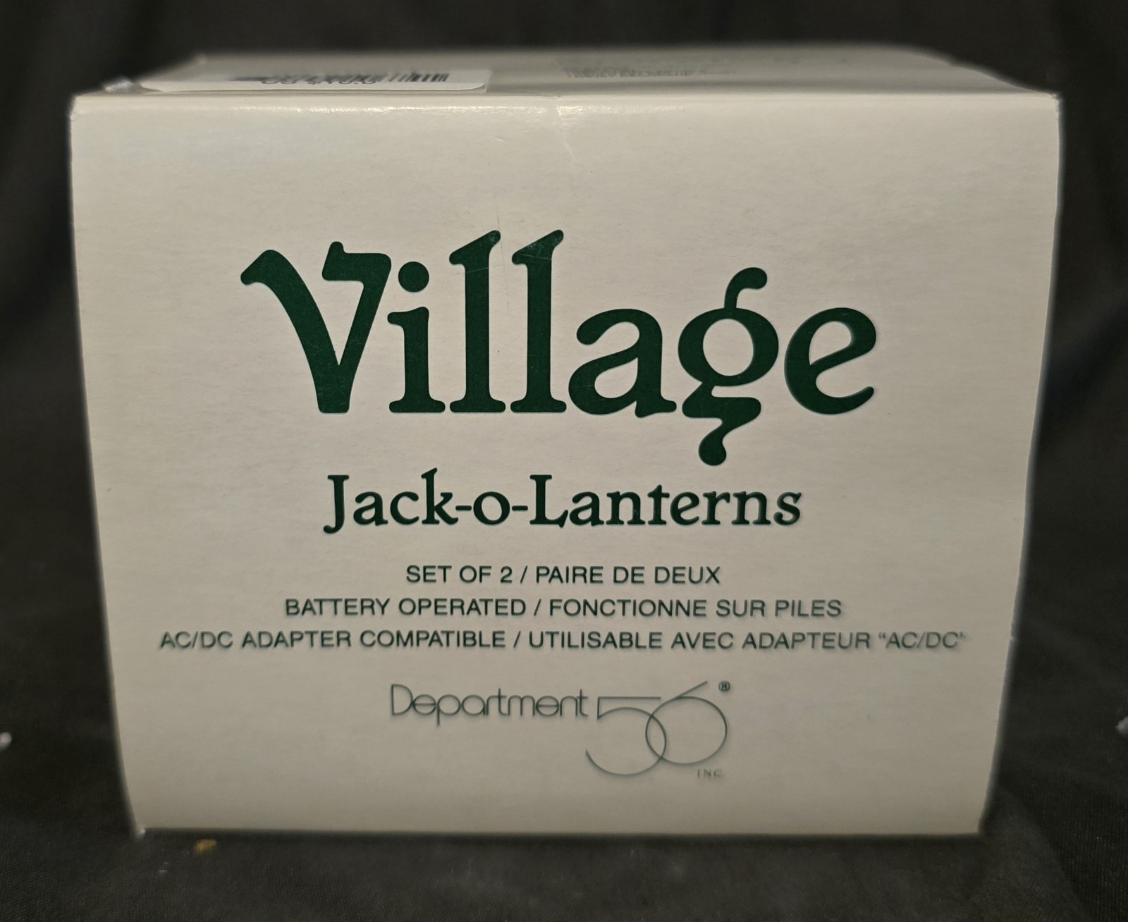RARE RETIRED Department 56 Jack-O-Lanterns Village Lights Set of Two #52701 RARE RETIRED Department 56 Jack-O-Lanterns Village Lights Set of Two #52701