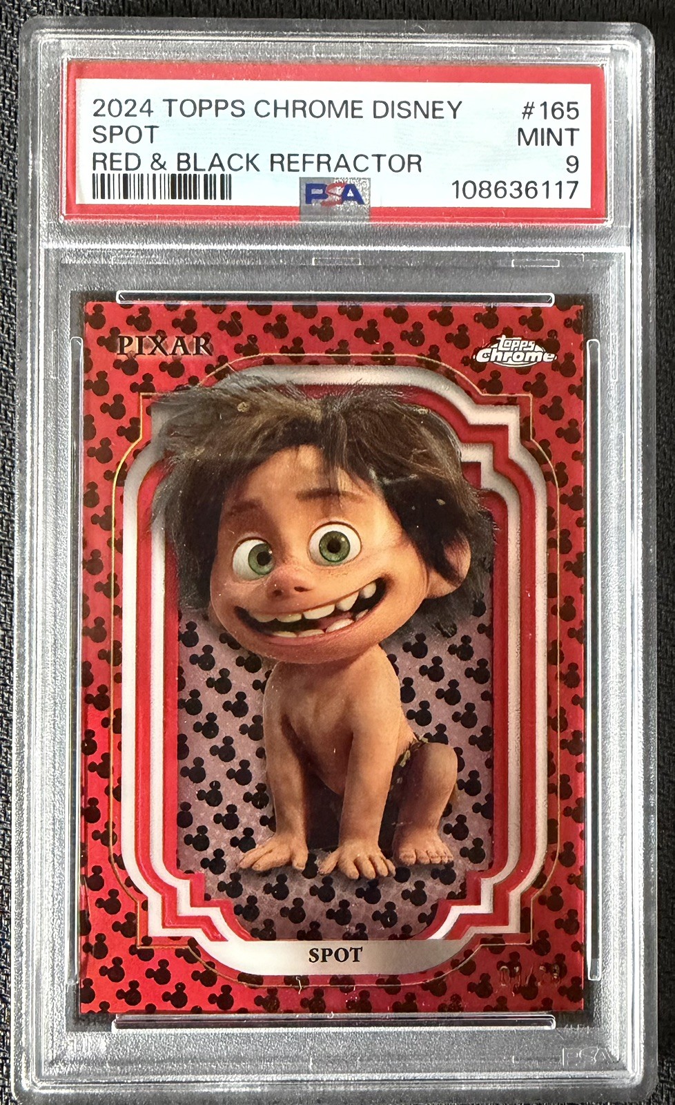 2024 TOPPS CHROME DISNEY SPOT RED & BLACK /28 PSA 9 #30 REFRACTOR 2024 TOPPS CHROME DISNEY SPOT RED & BLACK /28 PSA 9 #30 REFRACTOR