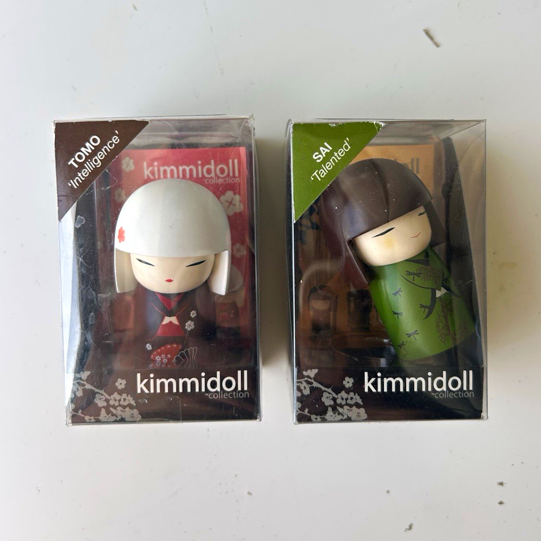 Kimmidoll Collection Tomo & Sai Resin Figurines Lot of 2 Boxed w/ Cards