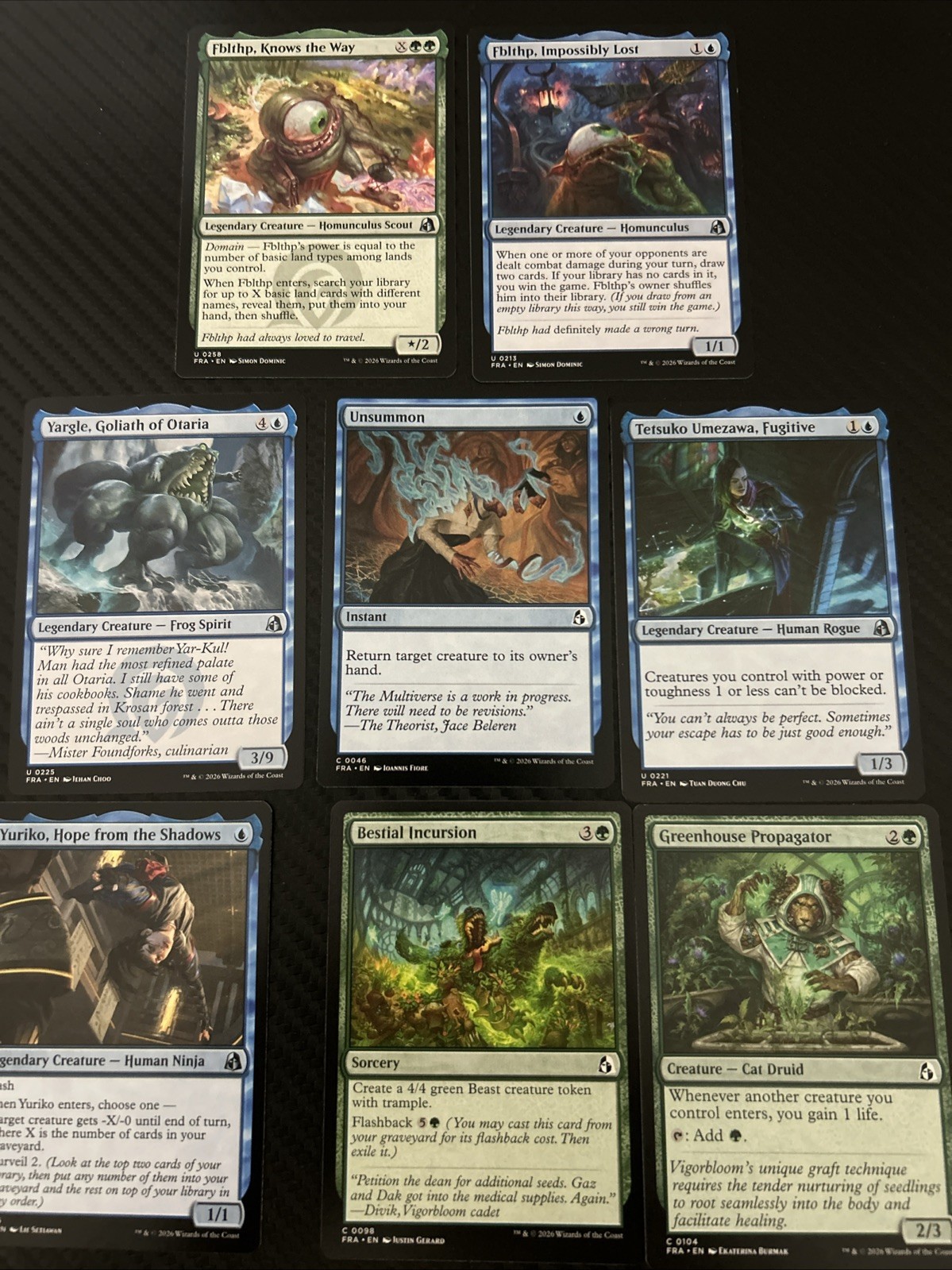 Magic The Gathering Reality Fracture 8 Card Lot Featuring Fblthp Echoed Pair