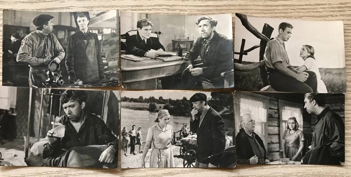 1956 \'s Actors Nikulin Postcards Lot of 6-Vintage USSR Cinema Collectors Set