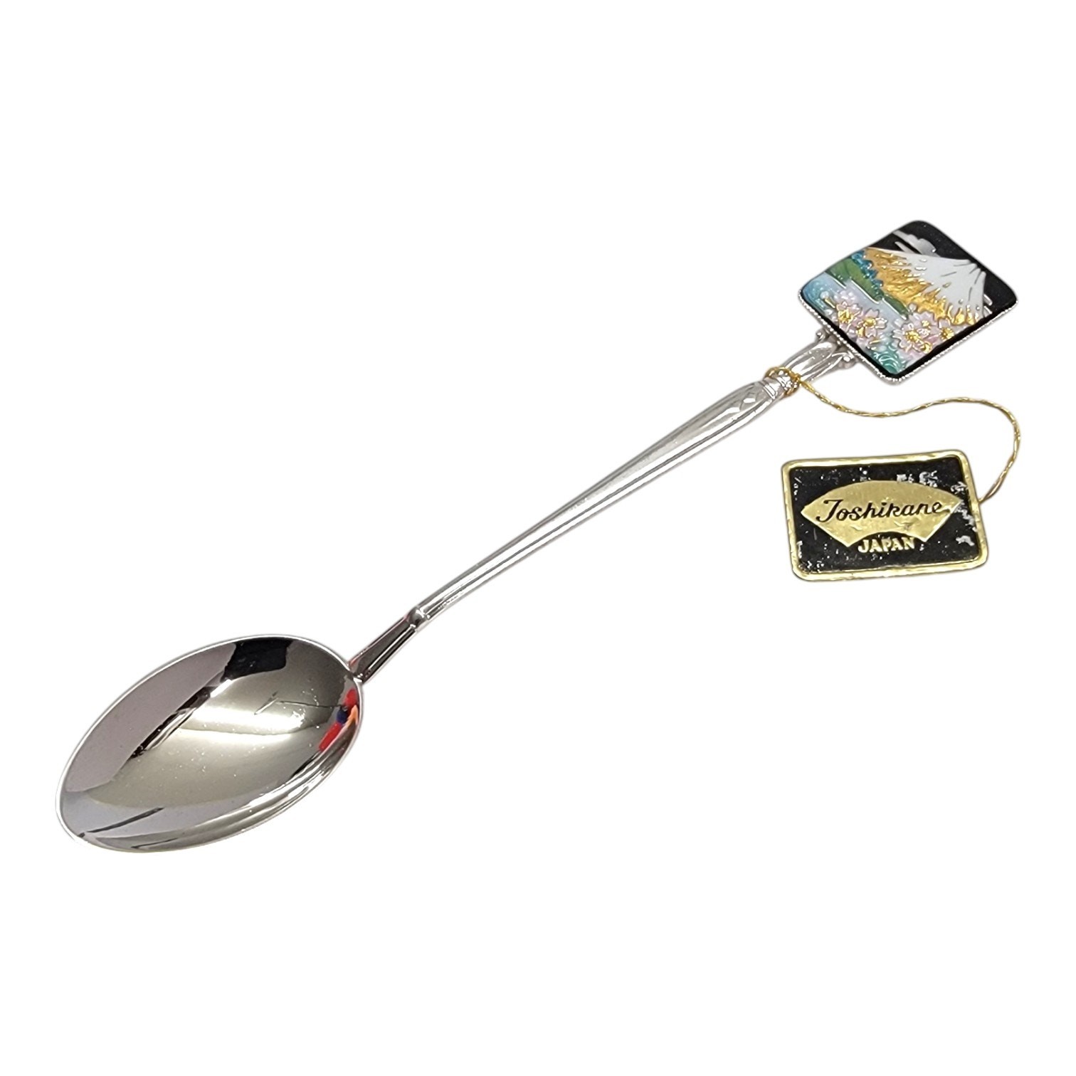 Vintage Toshikane Japan Porcelain Mt Fuji Hakone Souvenir Spoon With Tag Vintage Toshikane Japan Porcelain Mt Fuji Hakone Souvenir Spoon With Tag