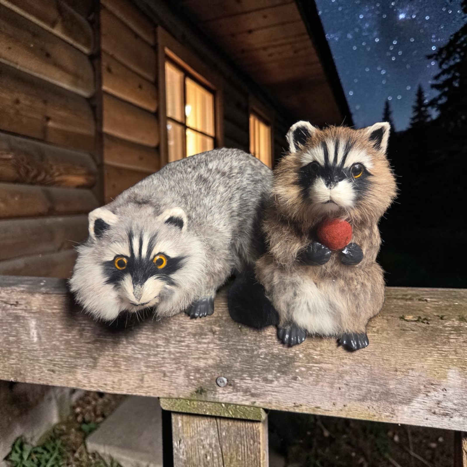Vtg Pr Realistic Raccoon Rabbit Fur Figurines 5 Vtg Pr Realistic Raccoon Rabbit Fur Figurines 5