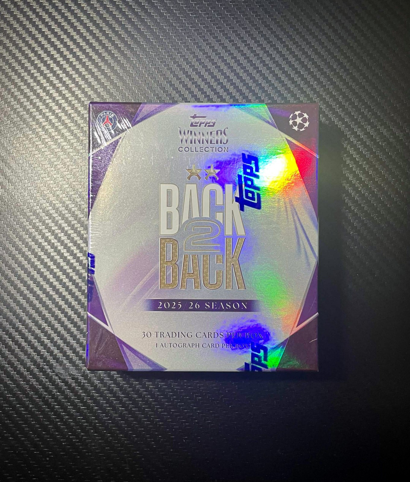 Topps Winners Collection Back 2 Back 2025-26 UCL PSG 30 Card Box Auto