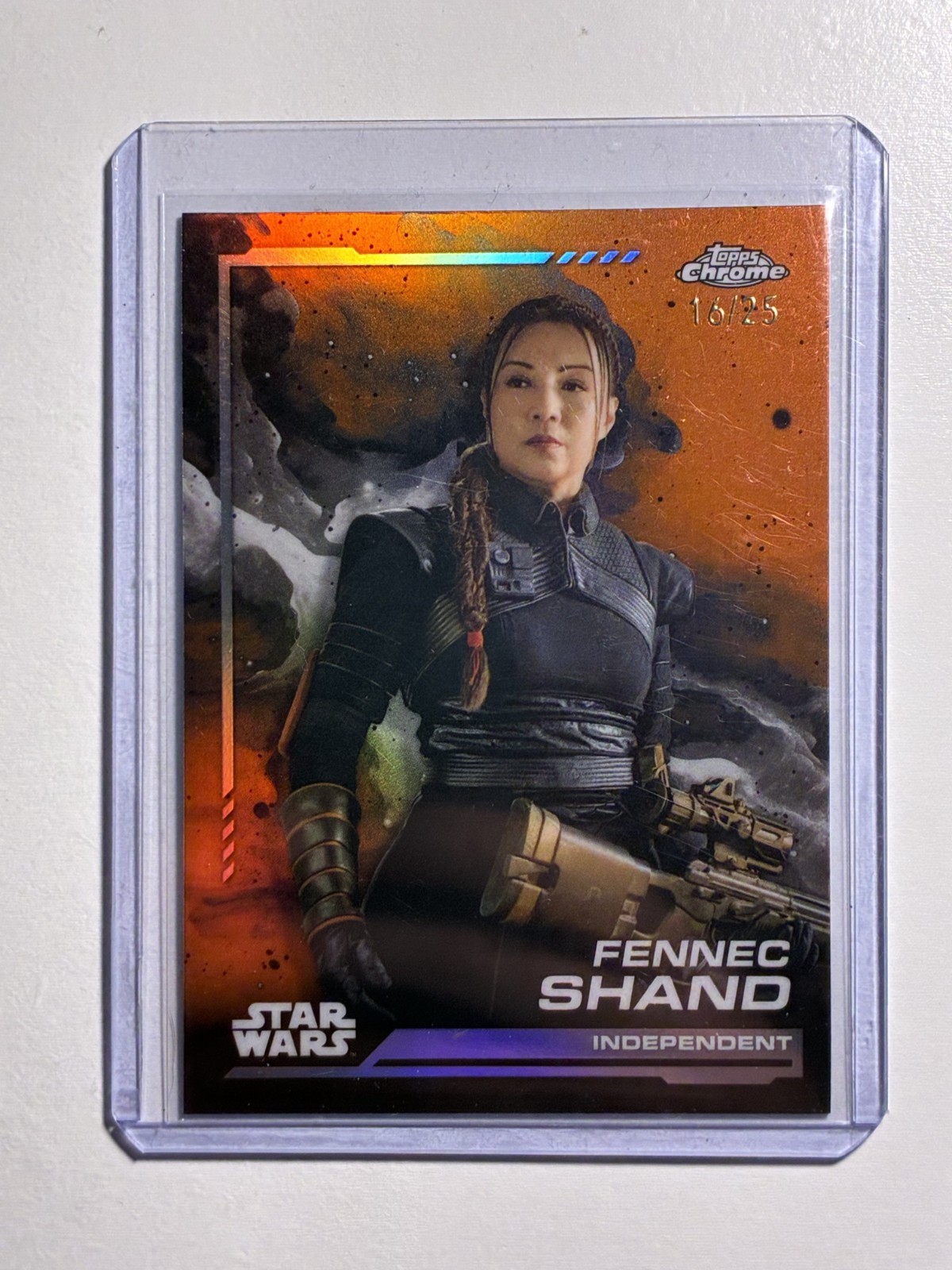 2024 Topps Chrome Star Wars Fennec Shand #20 Orange Refractor Parallel /25 2024 Topps Chrome Star Wars Fennec Shand #20 Orange Refractor Parallel /25