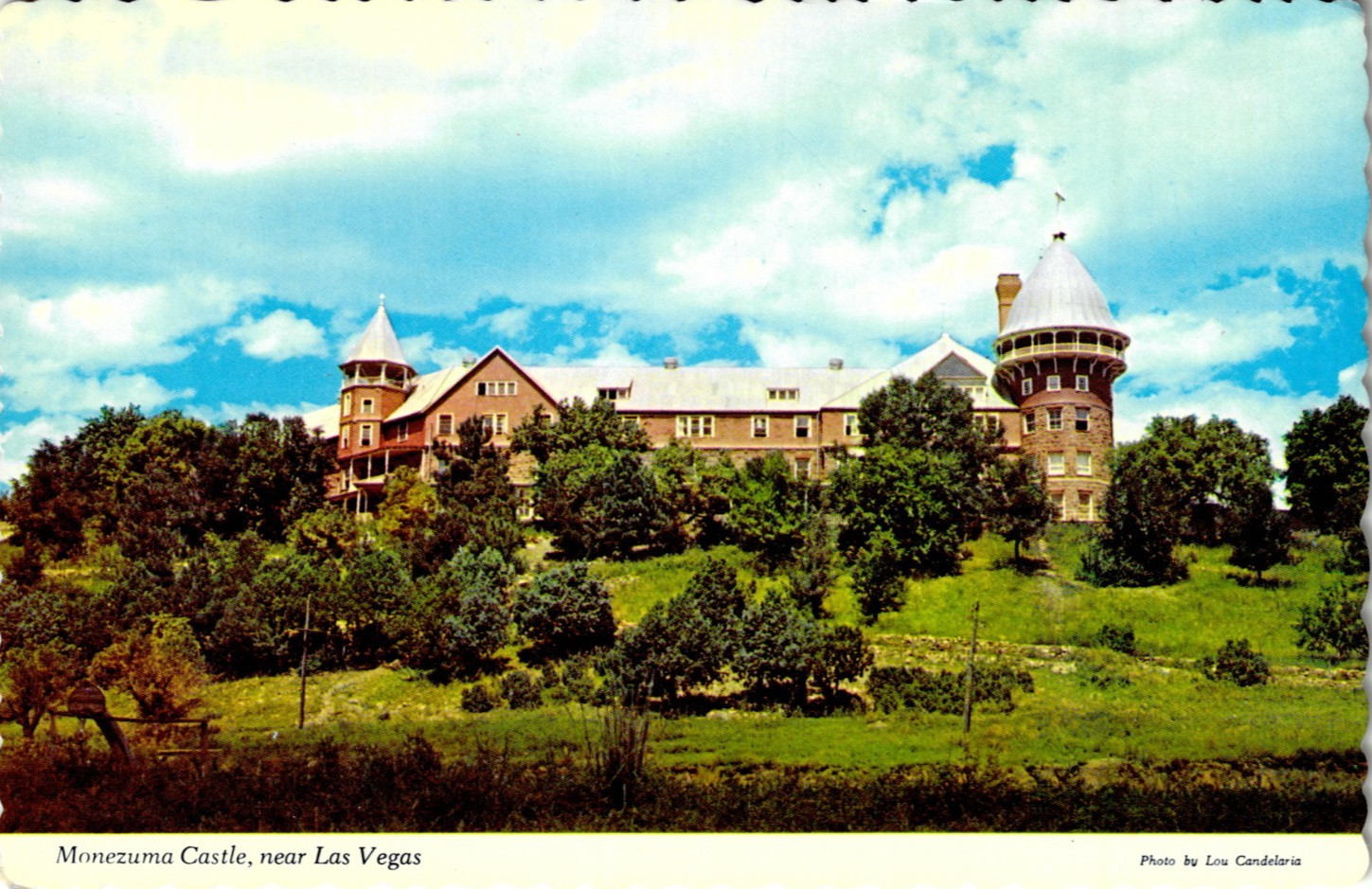 Montezuma Castle near Las Vegas, New Mexico Vintage Unposted Postcard