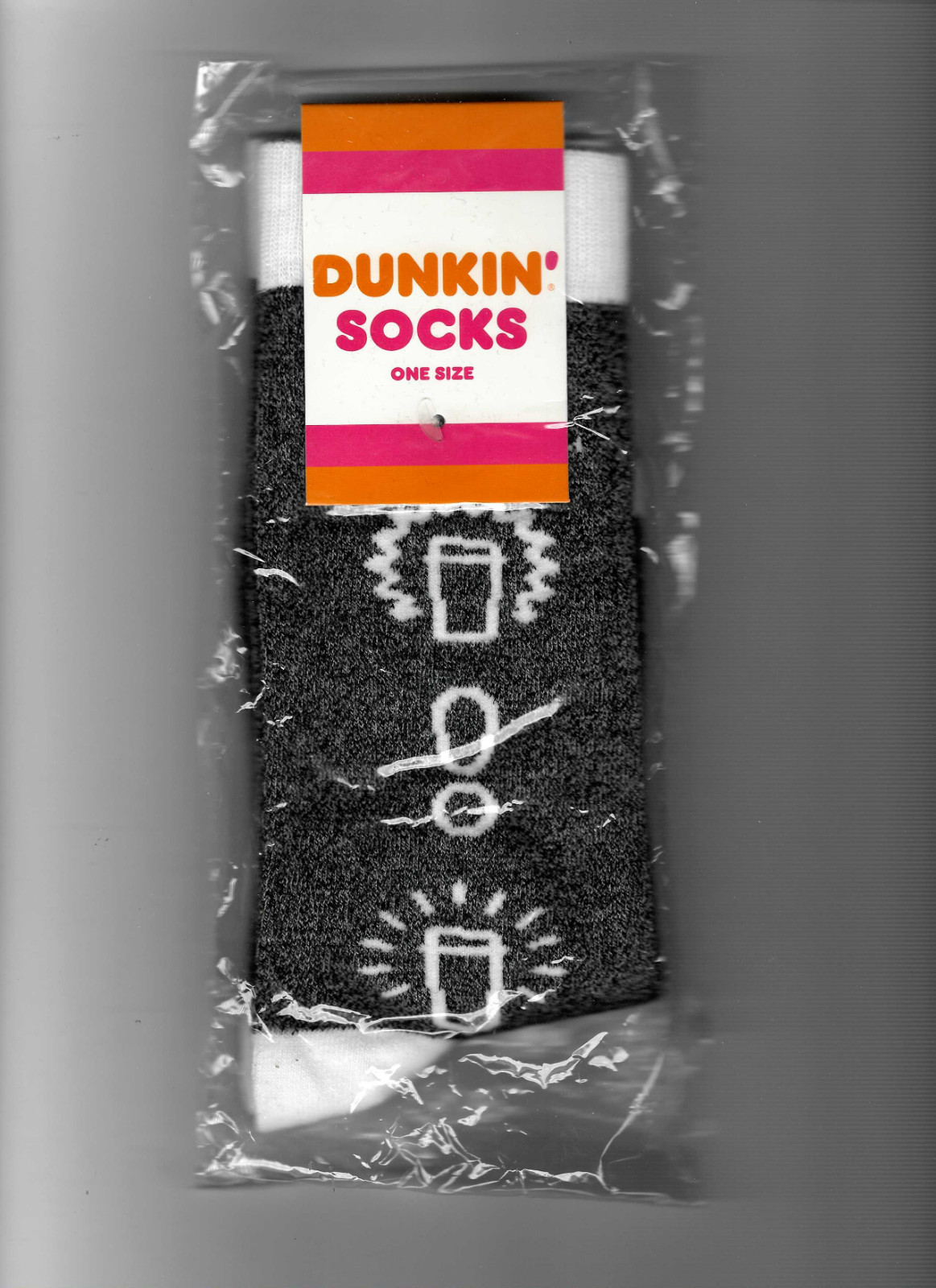 Dunkin Donuts Socks - Black and White - One Size Fits - 2019 Limited Edition