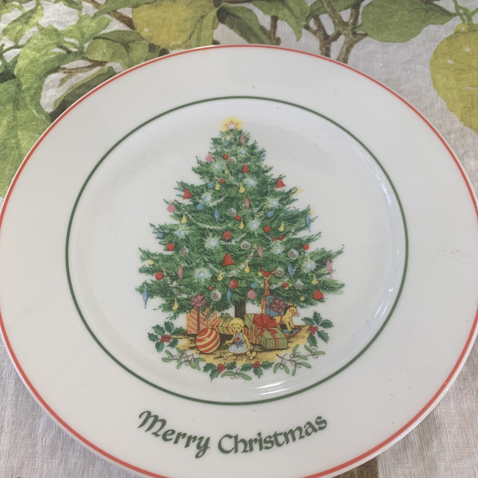 JKW bavaria Christmas Tree plate “Merry Christmas” 10 inches