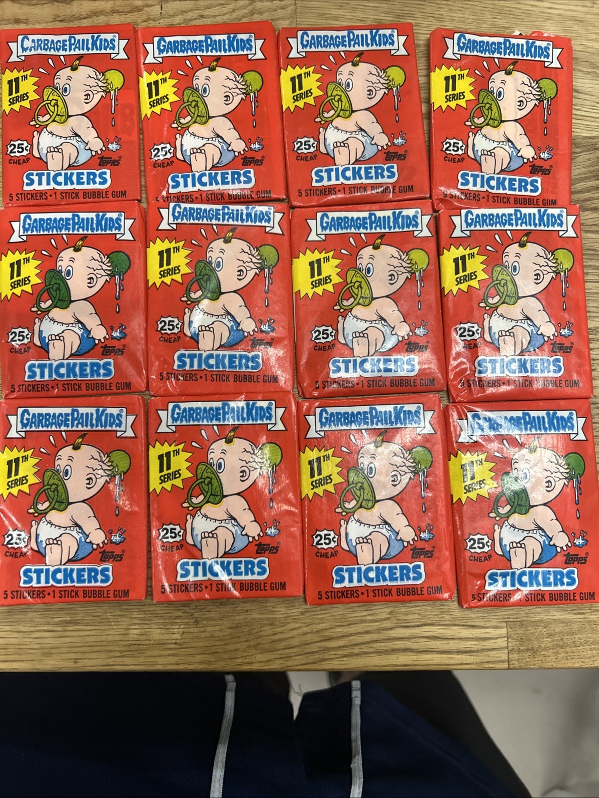 1987 Topps Garbage Pail Kids Original 11th Series 11 . 12 Packs