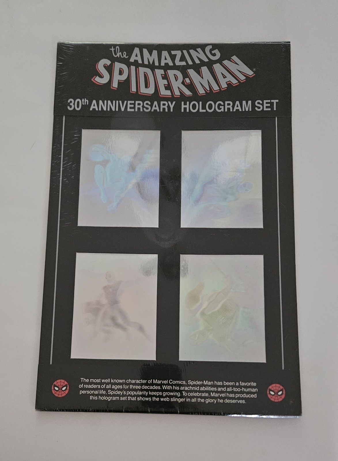 Vintage 1992 Amazing Spiderman 30th Anniversary Hologram Set NEW ~ Sealed 🔥 Vintage 1992 Amazing Spiderman 30th Anniversary Hologram Set NEW ~ Sealed 🔥
