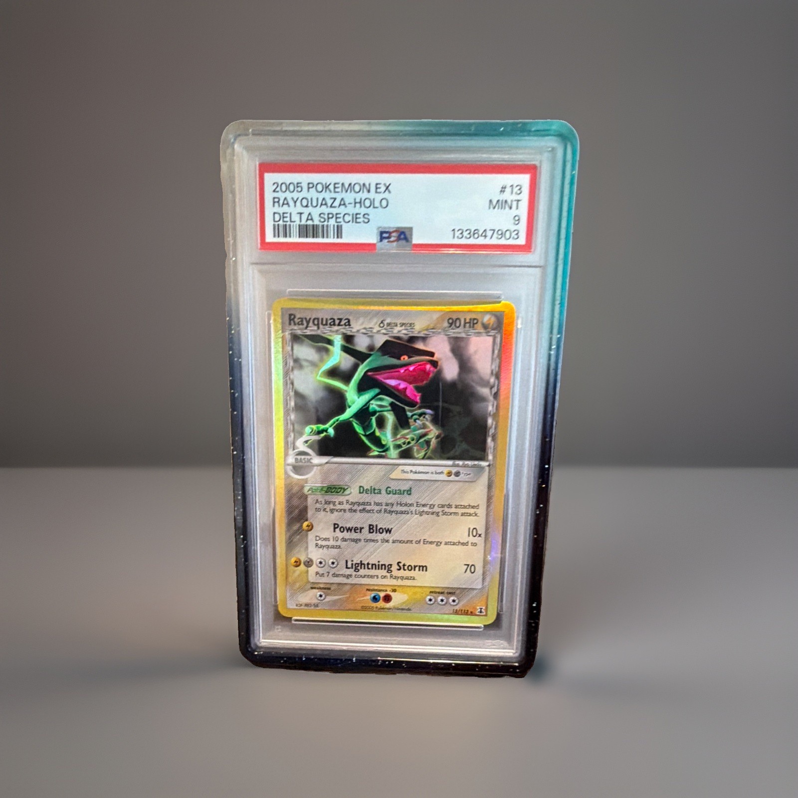 Pokémon 2005 Rayquaza Holo PSA 9, Delta Species #13 Cert 133647903