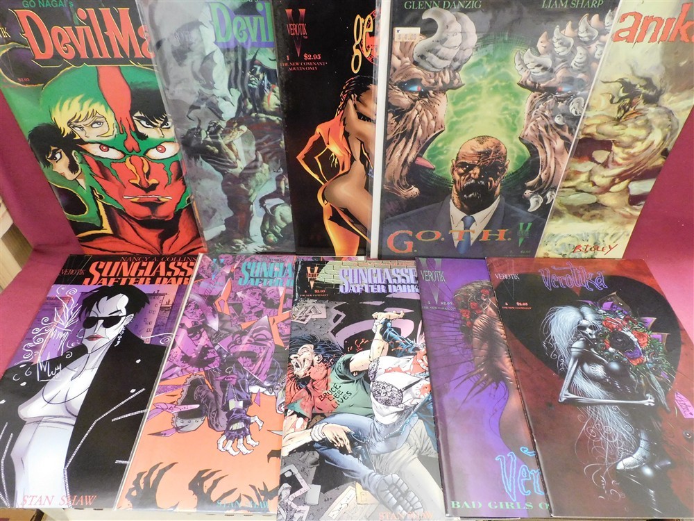 VEROTIK LOT 10 COMICS VEROTIKA SATANIKA DEVILMAN GE ROUGE GOTH DANZIG 1995 VG/FN VEROTIK LOT 10 COMICS VEROTIKA SATANIKA DEVILMAN GE ROUGE GOTH DANZIG 1995 VG/FN