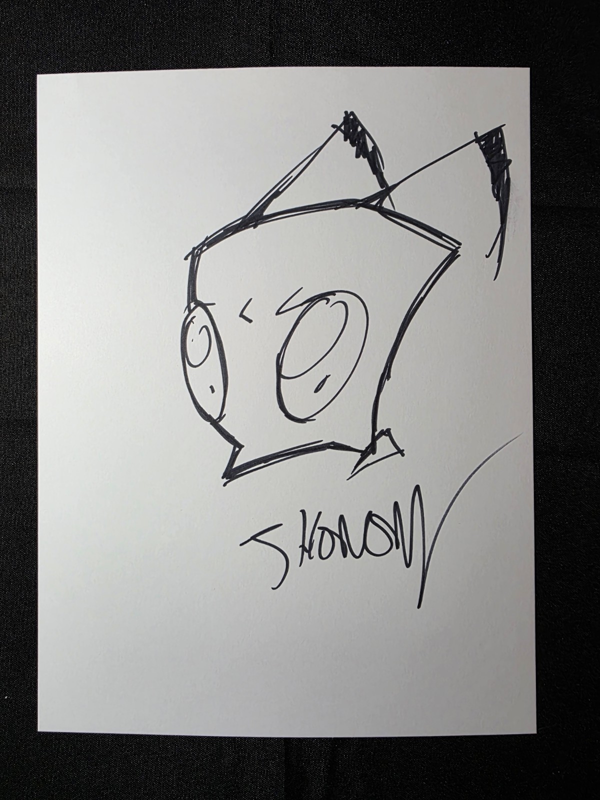 Jhonen Vasquez Original Art Sketch Invader Zim