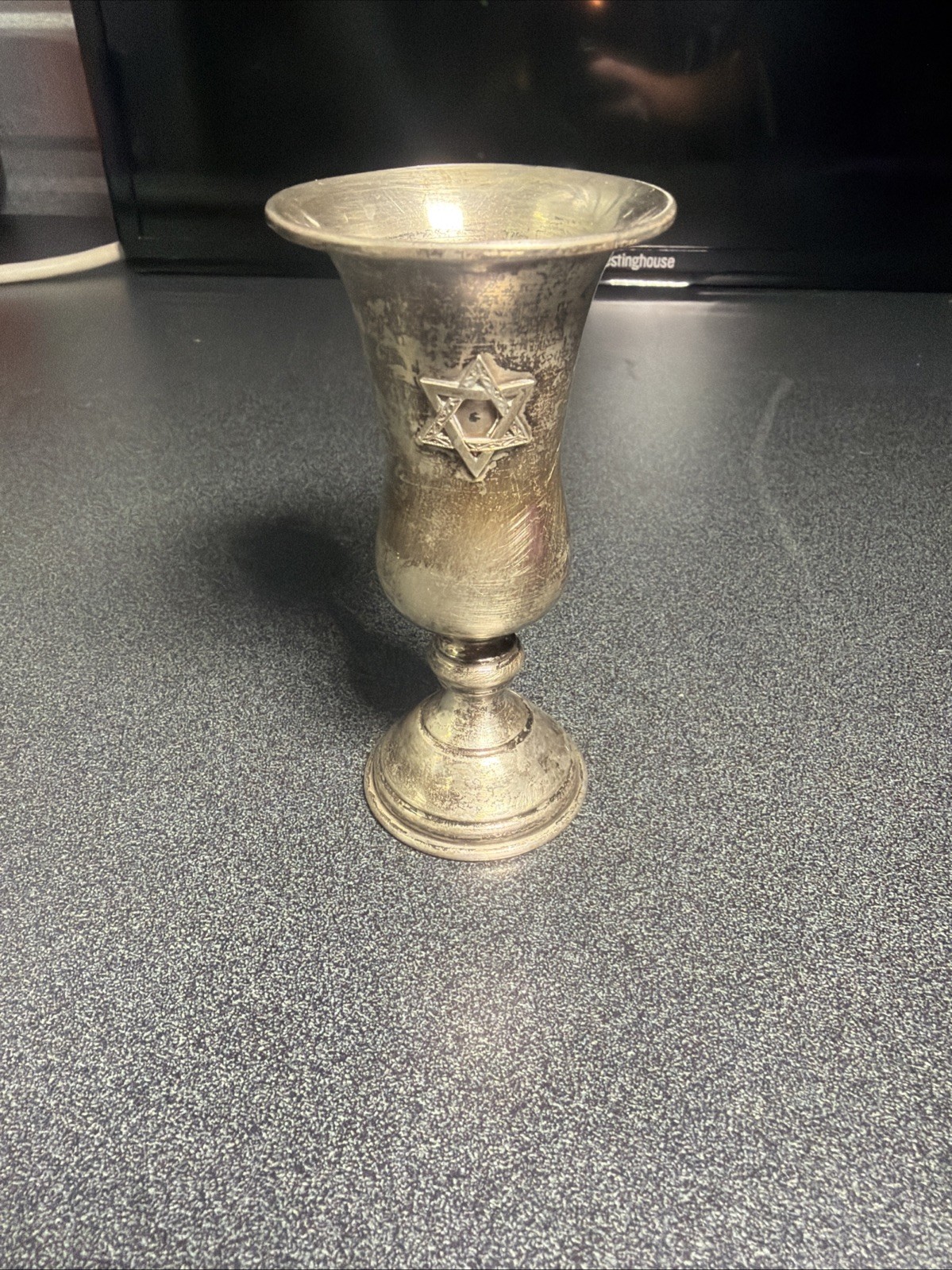 Vintage Sterling Silver Kiddush Cup Star of David Judaica 36 Grams