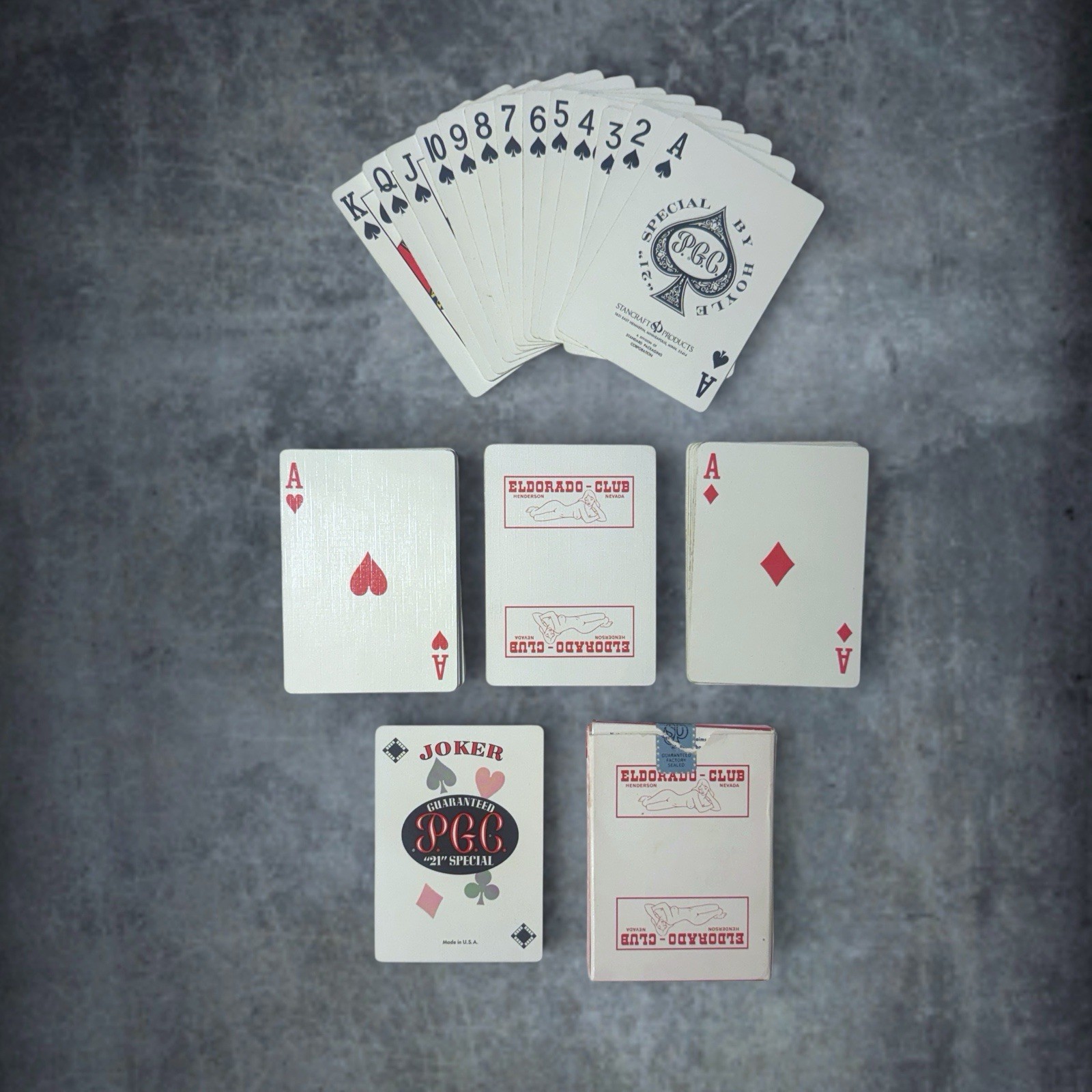 Vintage Eldorado Club Casino Henderson, NV / PGC Red Playing Cards (54 Cards)