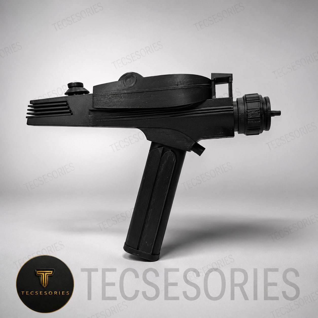 Star Trek TOS Phaser Black 3D Printed Sci-Fi Cosplay Prop Replica
