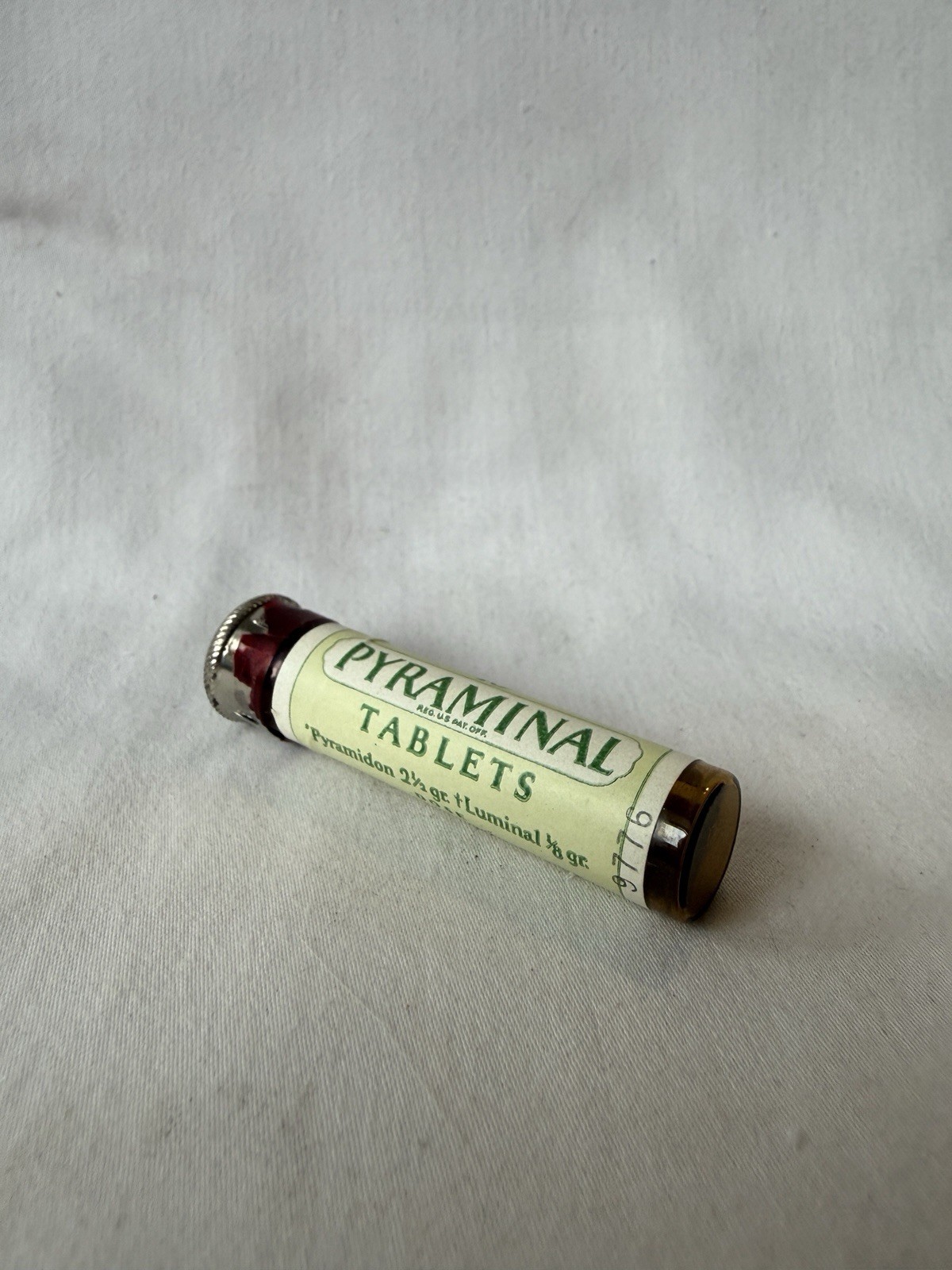 Vintage Pyraminal Tablets Tube Metz Pyramidon + Luminal Pharmacy