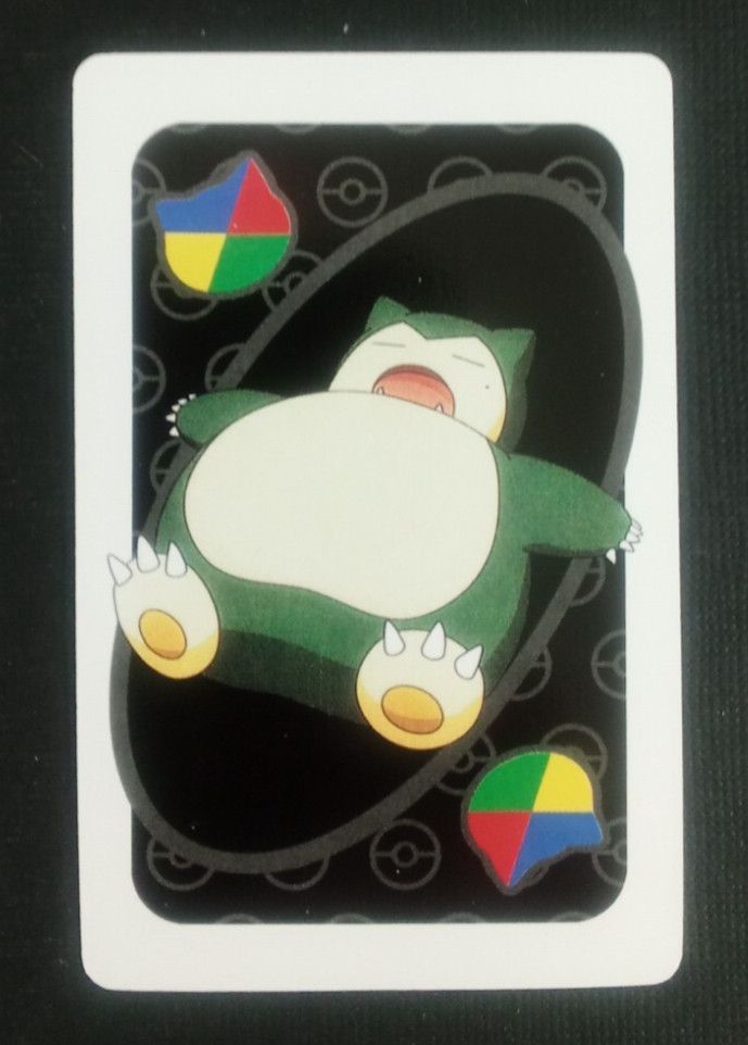 2019 UNO Pokemon Card Wild Snorlax Traffic Card