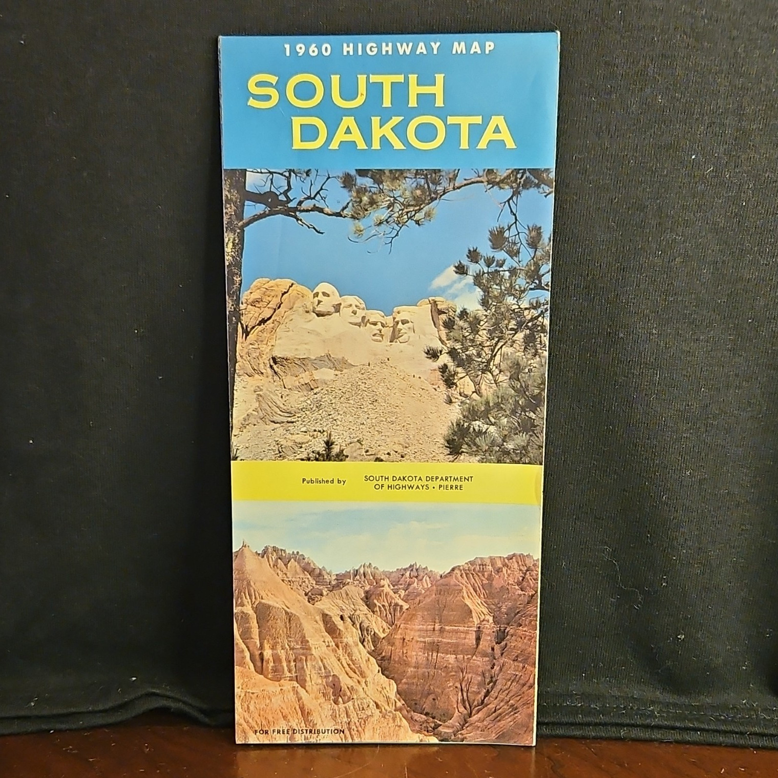 South Dakota 1960 Highway Map Fold-Out Road Map, Rand McNally & Company