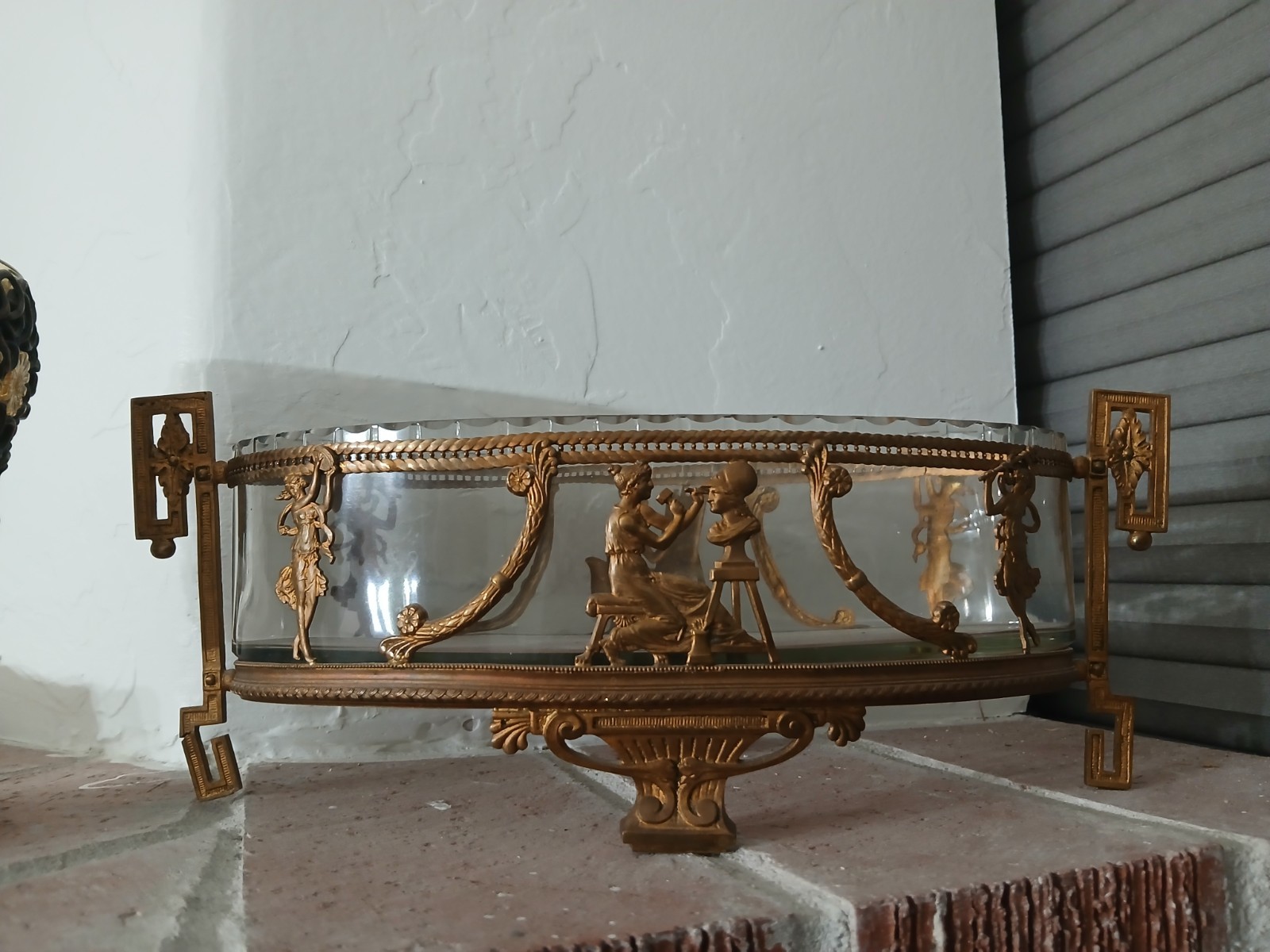 FLAW READ - French Neoclassical Gilt Bronze and Crystal Jardiniere, Baccarat?