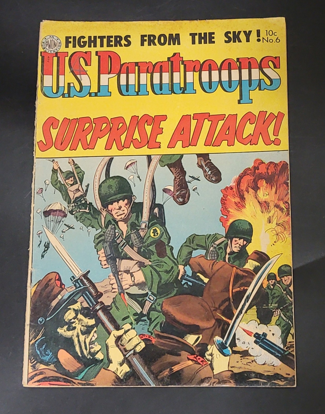 U.S. Paratroops (1951) #6 Last Issue Kinstler Cover Art Gerald McCann Art VG+