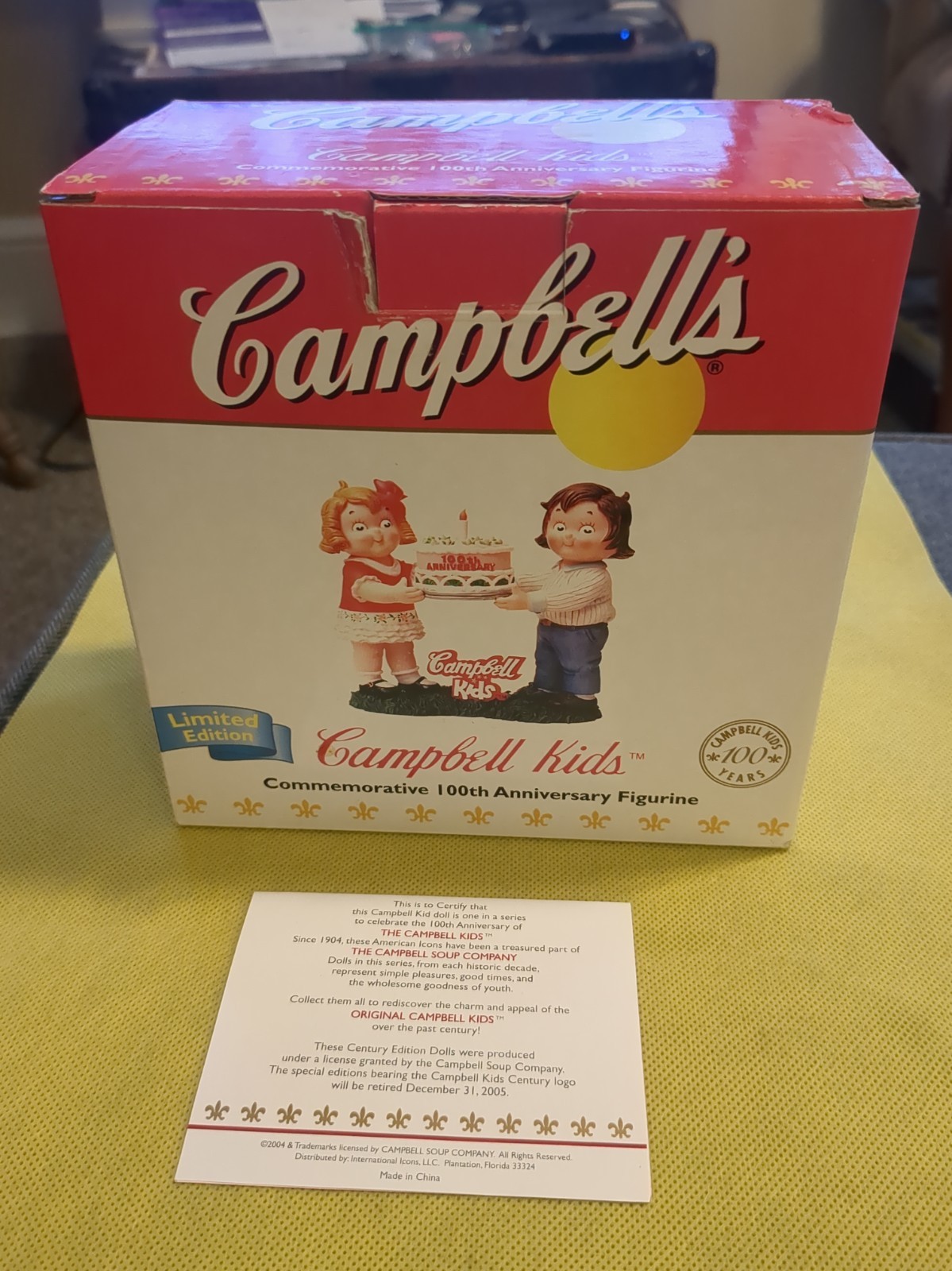 VTG Campbell’s Kids 100th Anniversary Figurine Cake Limited Edition Numbered