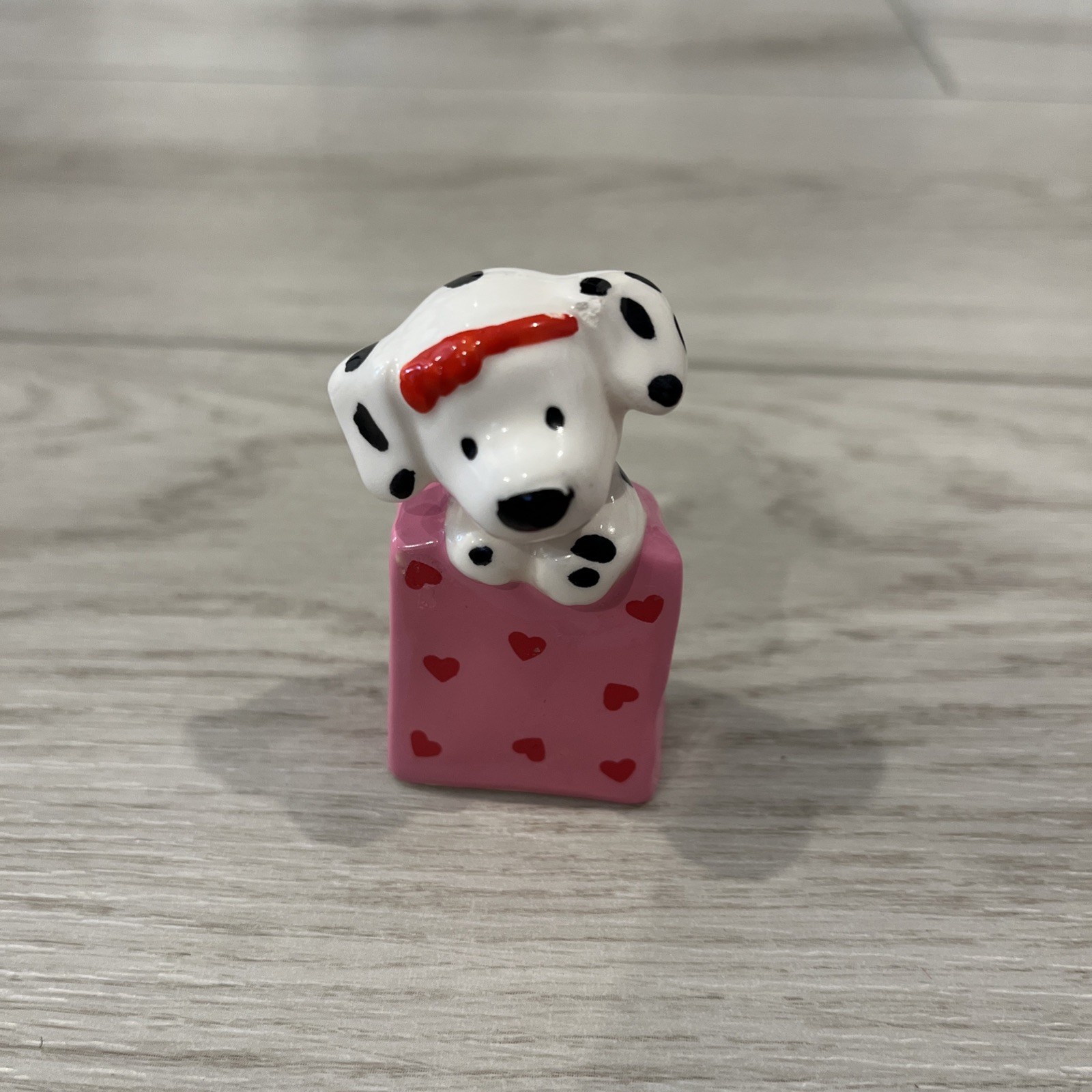 Vintage Sanrio Spottie Dottie Ceramic Miniature Figurine Heart Pink Red Bow Vintage Sanrio Spottie Dottie Ceramic Miniature Figurine Heart Pink Red Bow