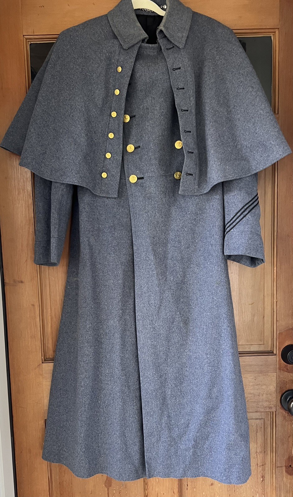 Vintage Virginia Military Institute VMI Cadets Wool Cape Overcoat Greatcoat 