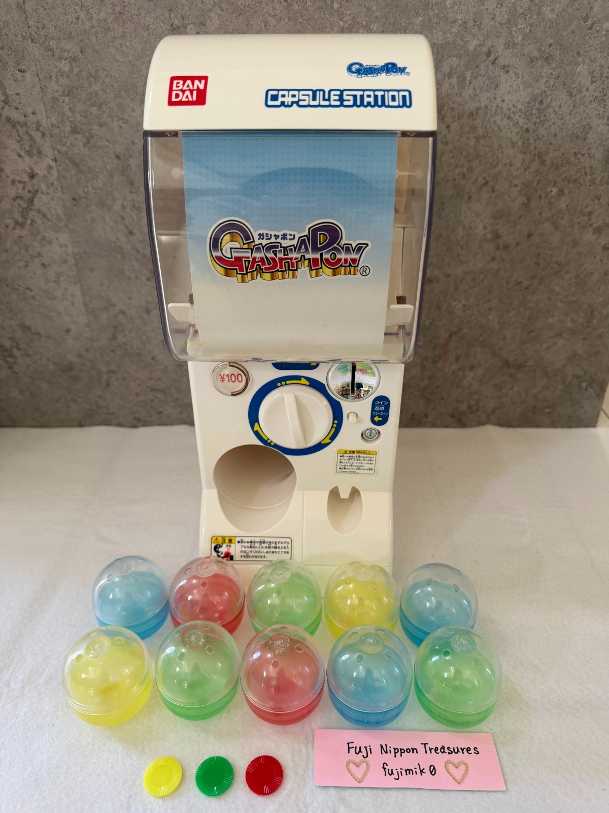 BANDAI Gashapon Machine with many capsules Half-size Capsule Station Gacha Gacha