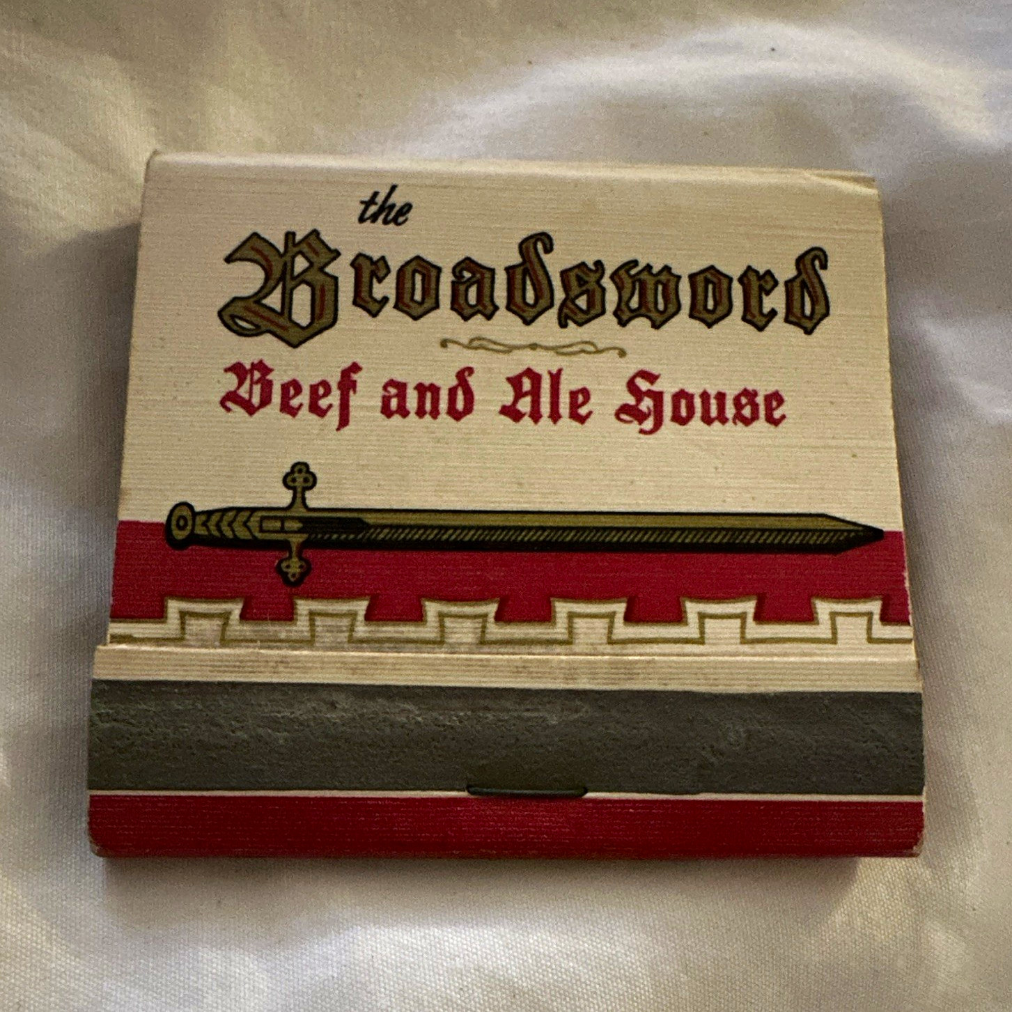 Vintage Worth Hotel Matchbook Fort Worth TX & Broadsword Beef Ale House
