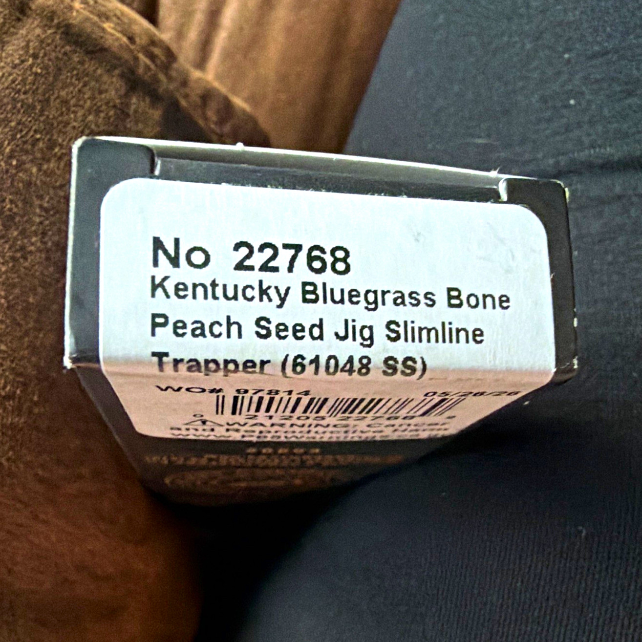 Case XX 61048 SS Slimline Trapper Kentucky Bluegrass Bone 1 Blade Slipjoint