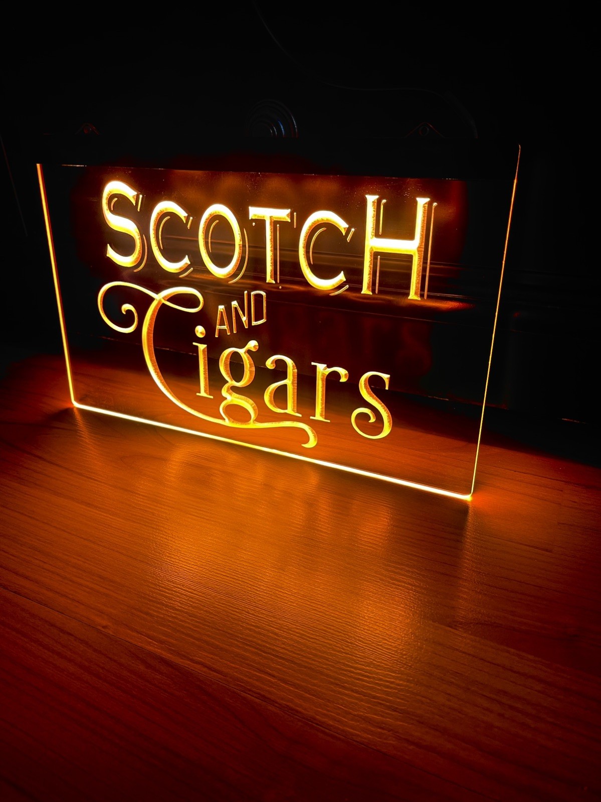 SCOTCH AND CIGARS LED NEON LIGHT SIGN 8x12