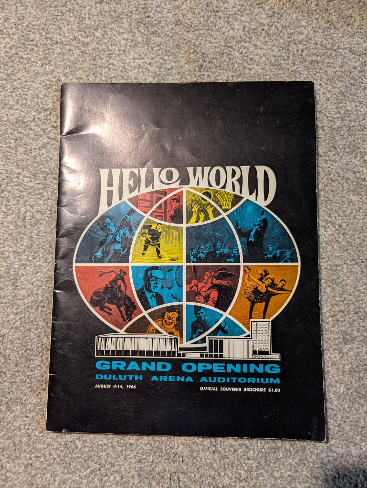Vintage Duluth MN Souvenir Brochure Arena Auditorium Grand Opening 1966 DECC