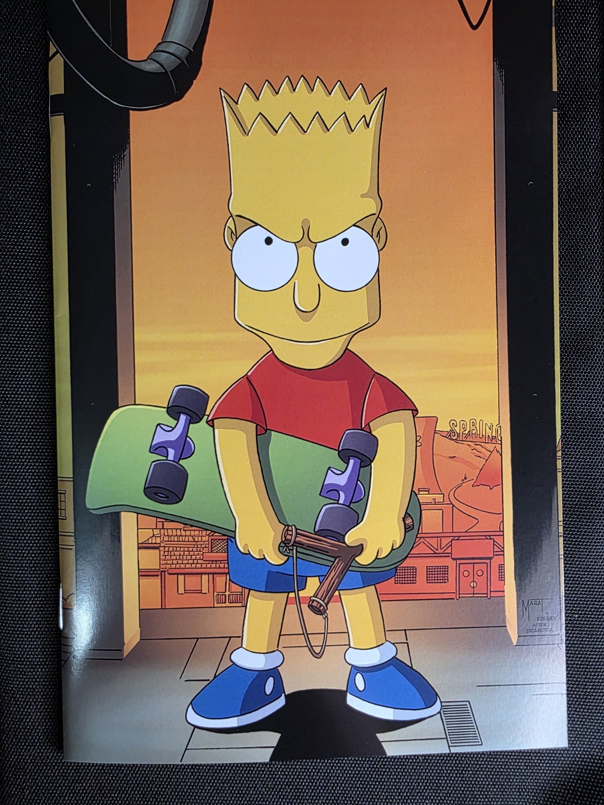Fame Matt Groening Bartman Cvr Absolute Batman Homage SDCC Exclusive Ltd 50 COA
