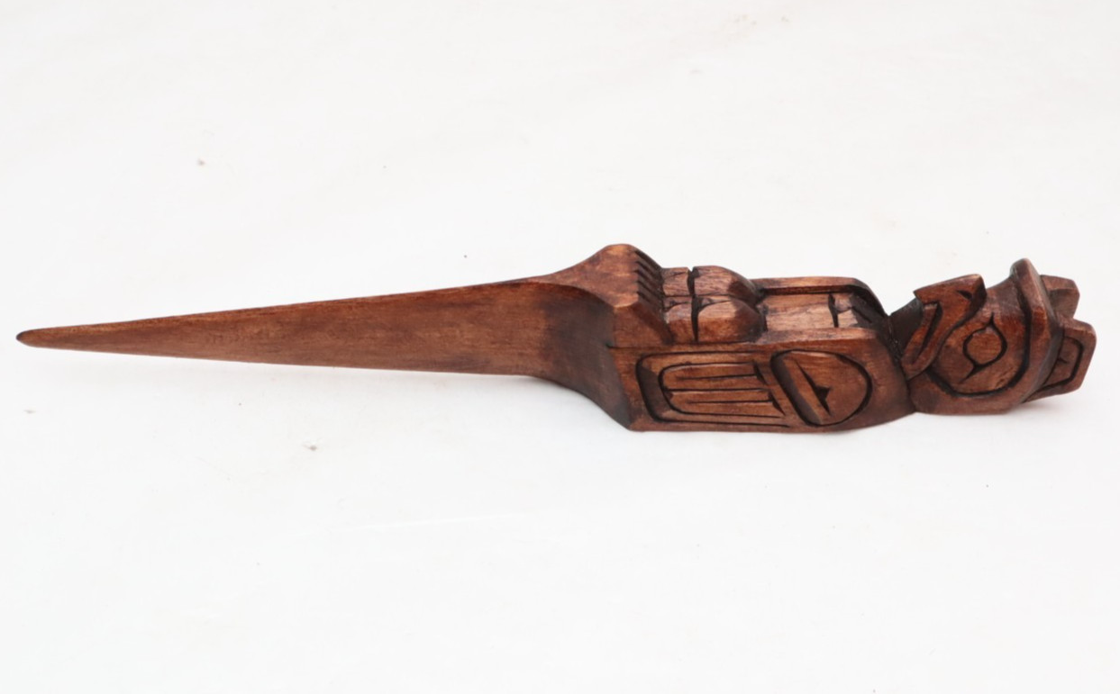 VTG Northwest Coast Native Knife Hand Carved Dagger  10.24