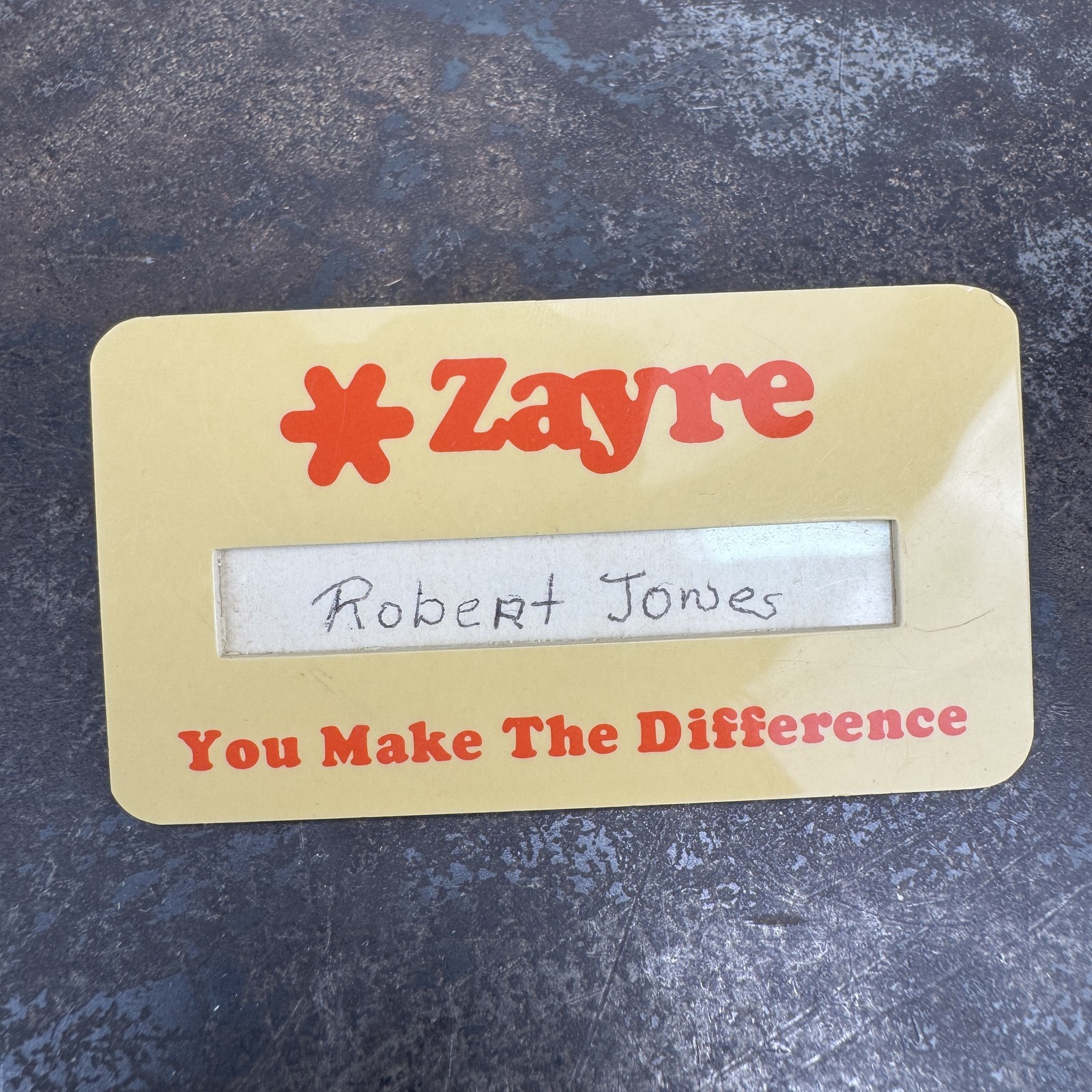 Vintage ZAYRE Department Store Employee Name Tag