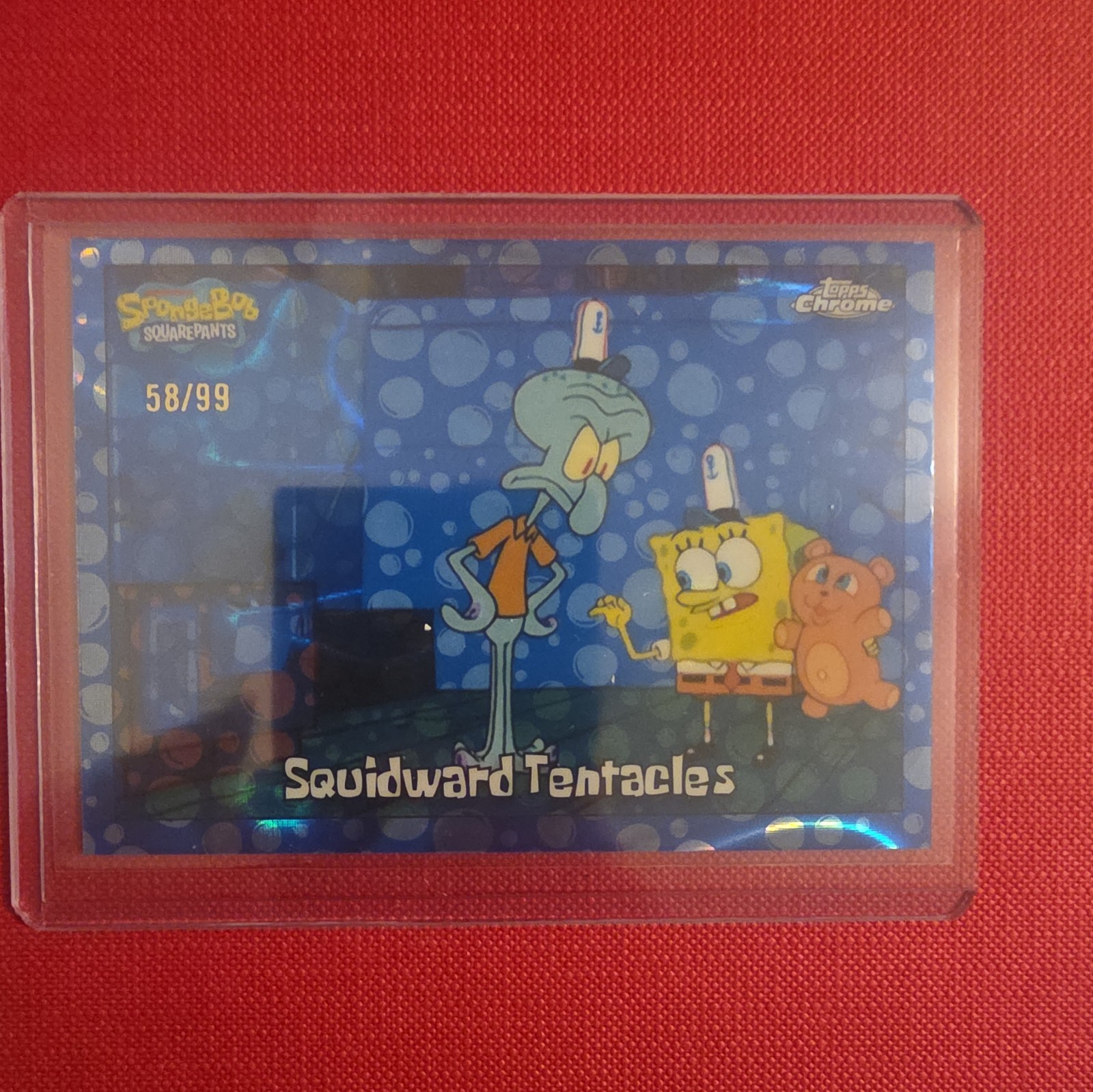 2025 Topps Chrome SpongeBob Squidward Tentacles #23 Blue Bubblefractor /99 🔥 2025 Topps Chrome SpongeBob Squidward Tentacles #23 Blue Bubblefractor /99 🔥