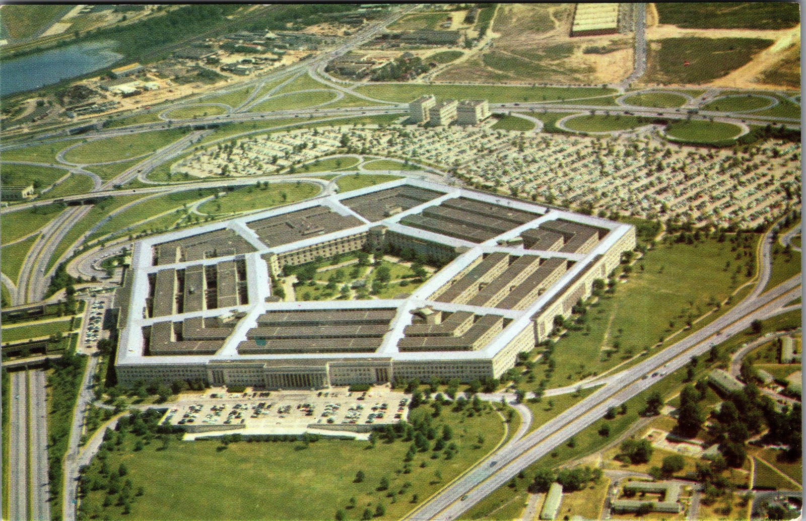 1950s Aerial View The Pentagon Arlington Virginia Postcard PE-91