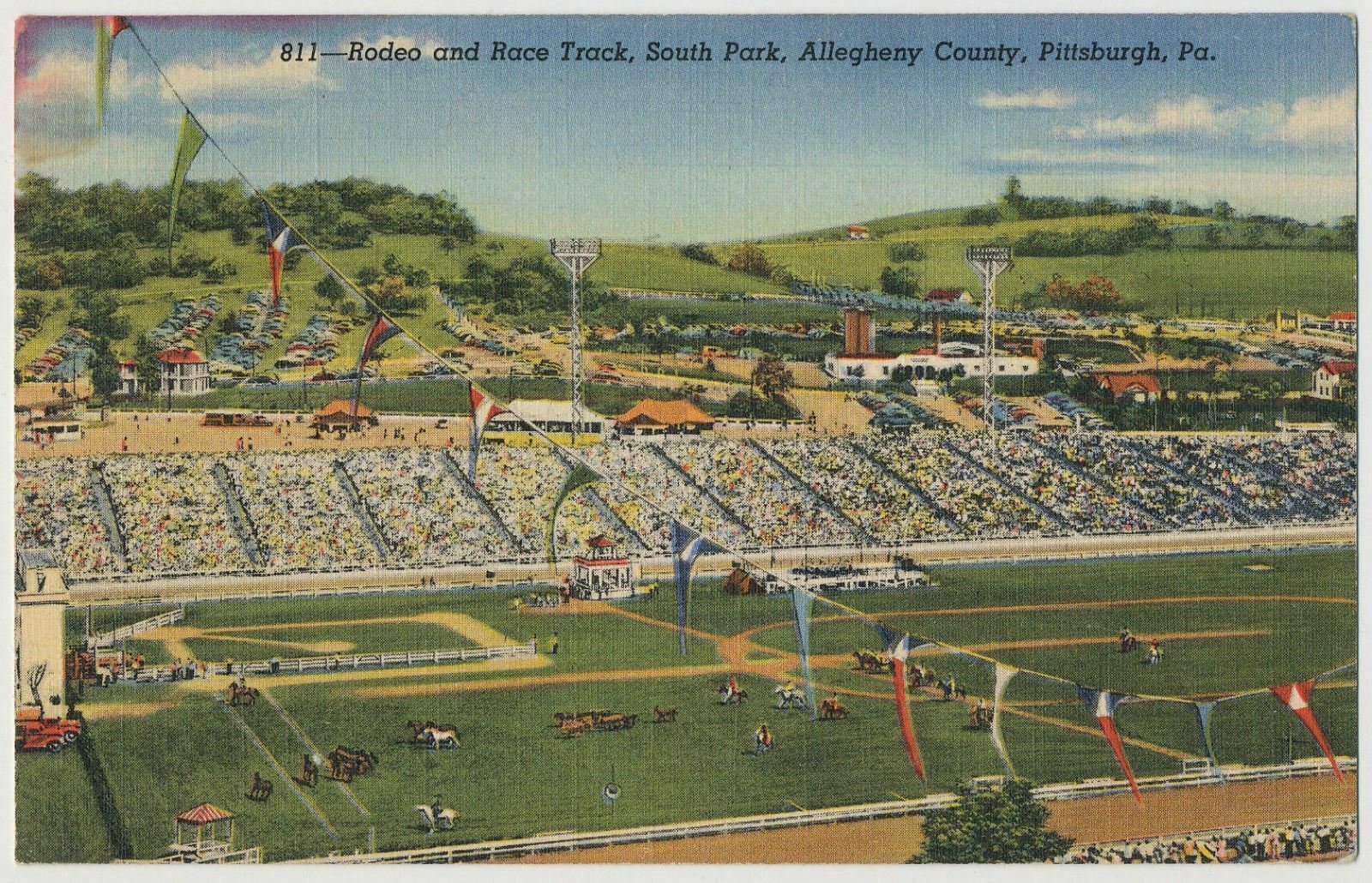 Rodeo and Racetrack, South Park, Allegheny County, Pittsburgh, Pennsylvania 1948