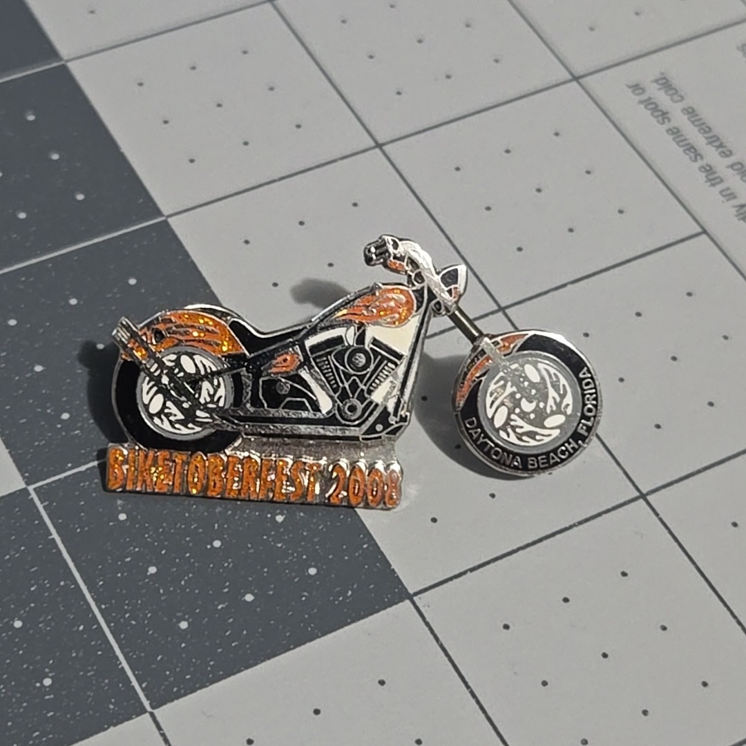 Biketoberfest 2008 Vintage Pin Enamel Moving Front Tire Daytona Beach Florida FL Biketoberfest 2008 Vintage Pin Enamel Moving Front Tire Daytona Beach Florida FL