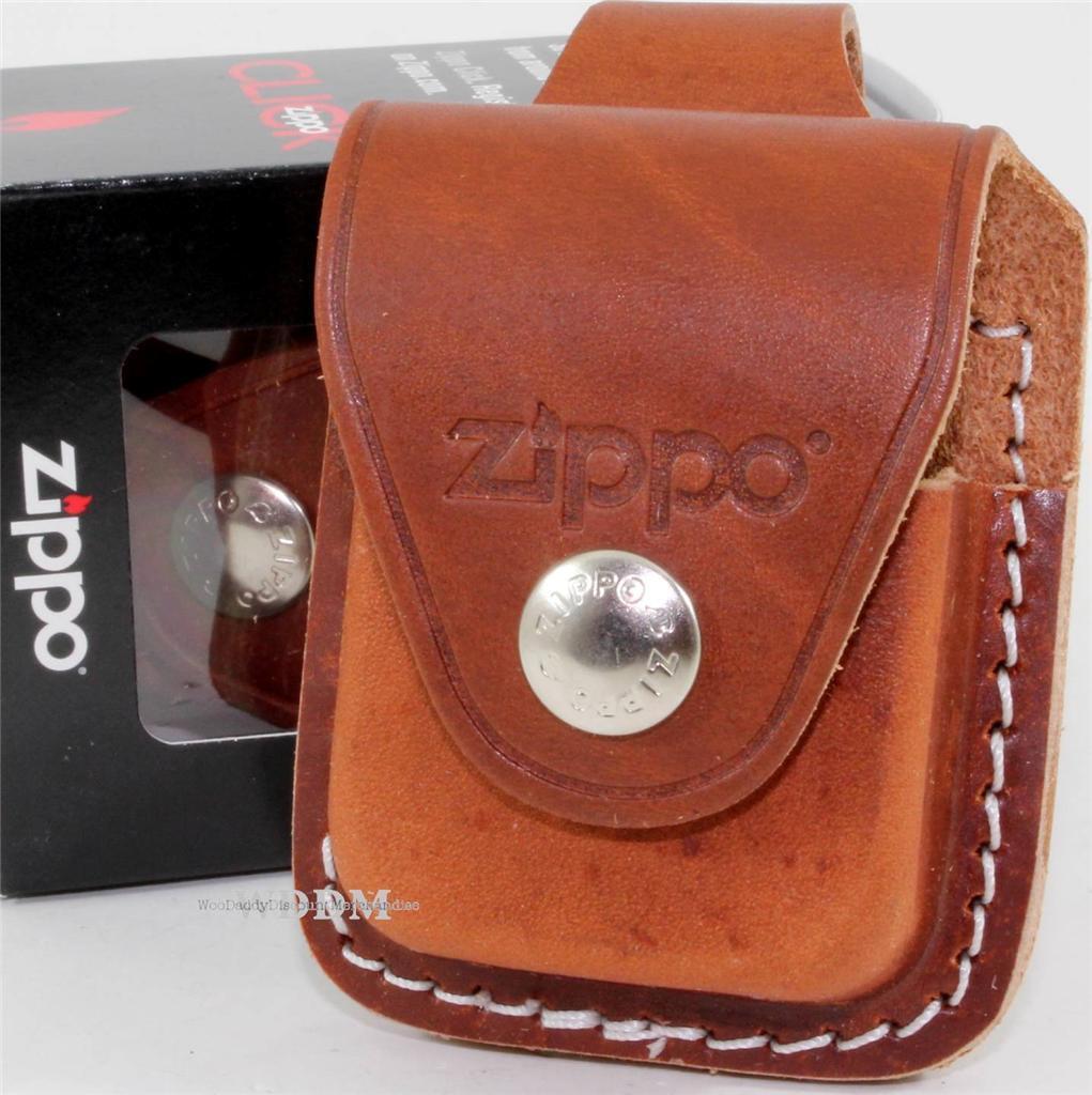 Zippo Brown Genuine Leather Lighter Pouch/Case/Holder Belt Loop Sheath