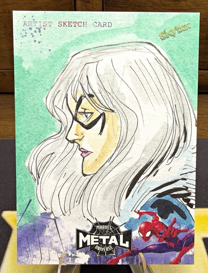 Upper Deck 2021 Marvel Metal Universe Spider-Man 1/1 Sketch Hard Signed Caprillo Upper Deck 2021 Marvel Metal Universe Spider-Man 1/1 Sketch Hard Signed Caprillo